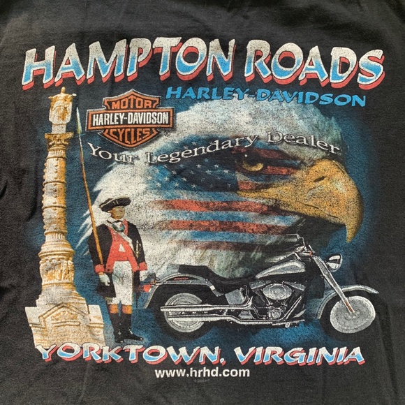 Vintage Harley Davidson Black Tee Shirt with Graphics - Unisex Small/Medium - Picture 4 of 6